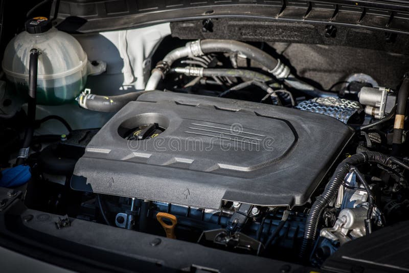 Engine compartment detail stock image. Image of antique 56127621