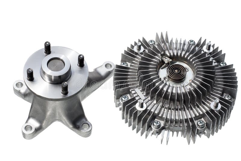 Engine Cooling Fan Clutch and Bracket Fan Car Engine Stock Photo