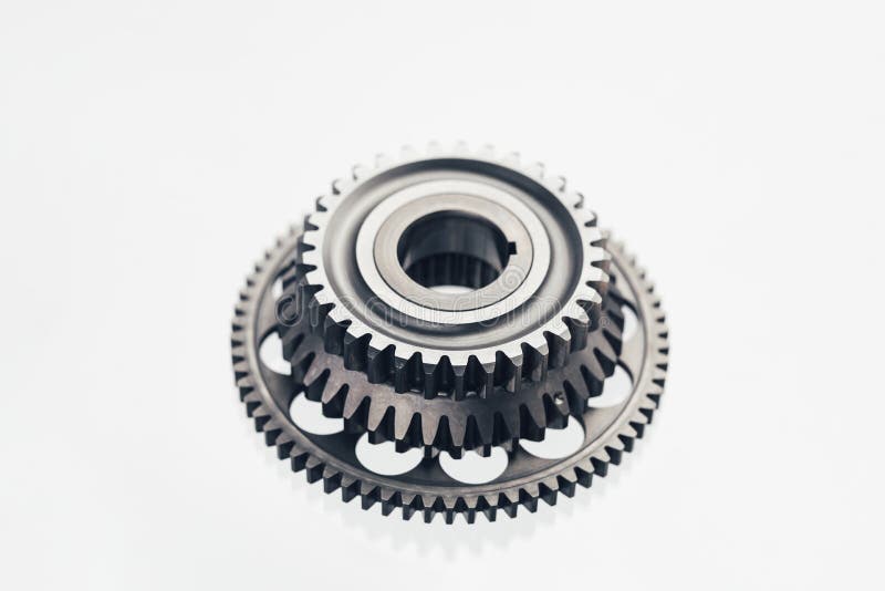 One Way Starter Clutch Bearing Freewheel Gear Assy on White Background