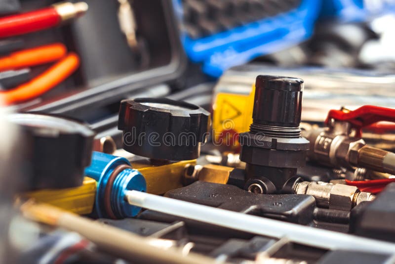 Engine hose details stock photo. Image of performance 126589254