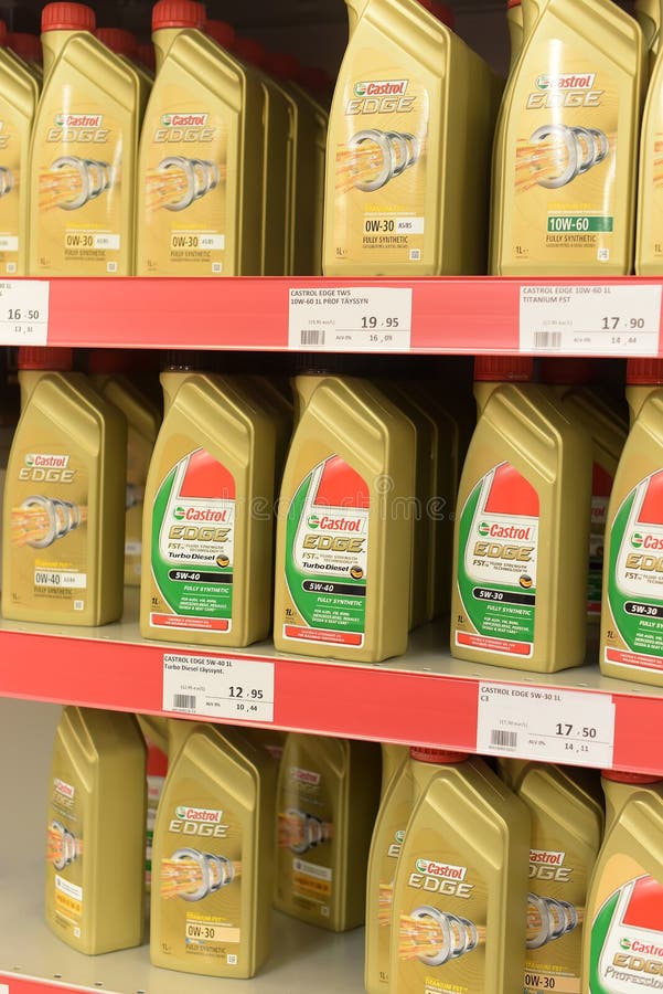 Engine Oil for Sale in a Store. Editorial Photography Image of
