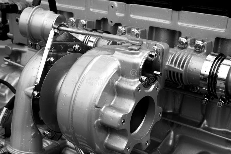 Engine parts and components stock photo