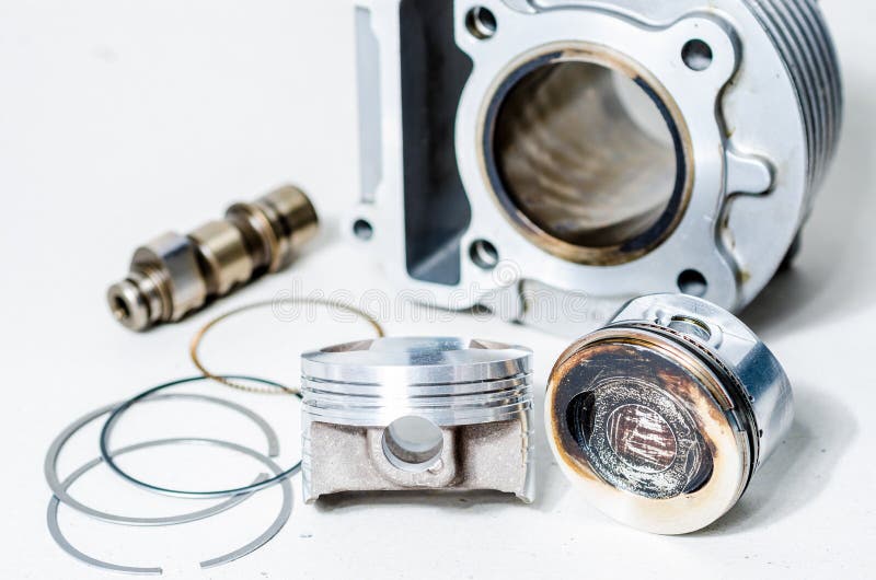 Engine Parts Piston, Camshaft and Cylinder. Stock Image Image of accessory, alloy 40146945