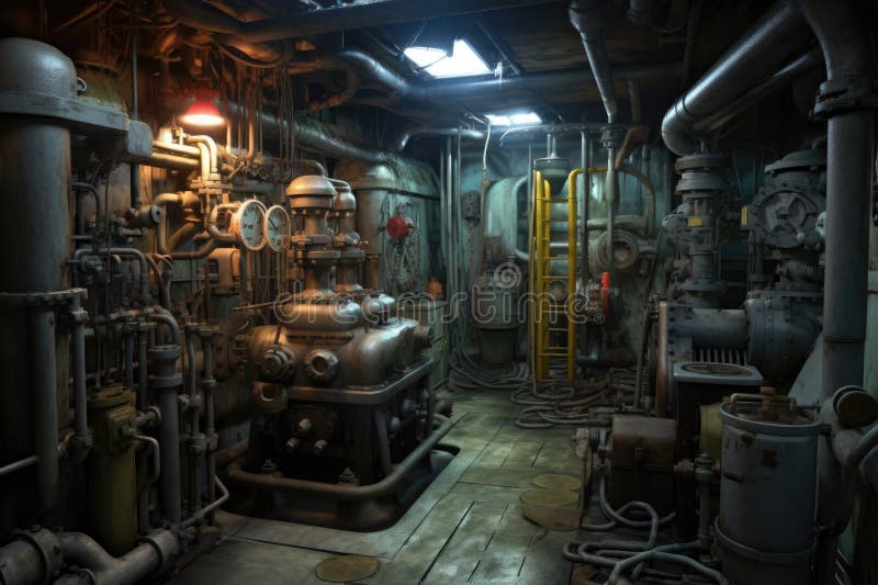 Machinery Ship Engine Room Stock Illustrations 219 Machinery Ship
