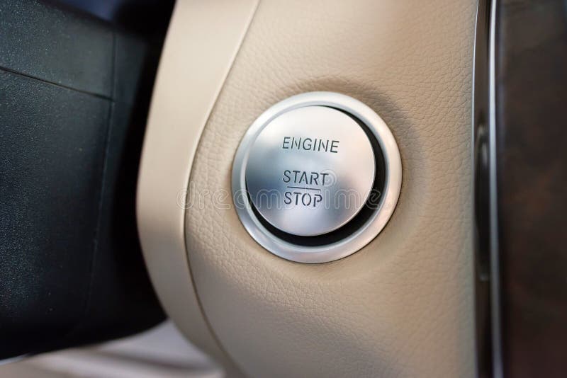 Car Engine Start Button. Details Close Up Stock Photo Image of inside