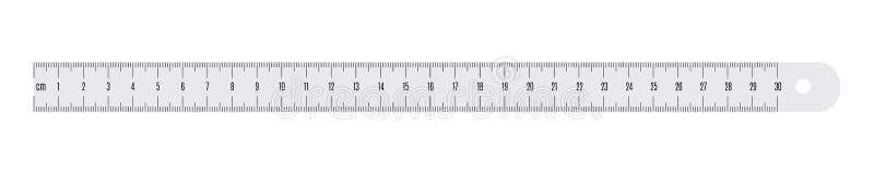 Engineer or architect paper drafting ruler vector illustration