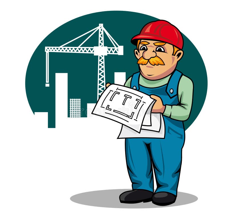 Builder man stock vector. Illustration of abstract, building - 46019415