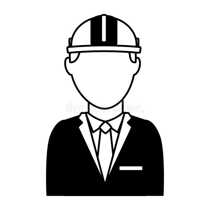 Engineer Construction Worker Avatar Stock Vector Illustration Of