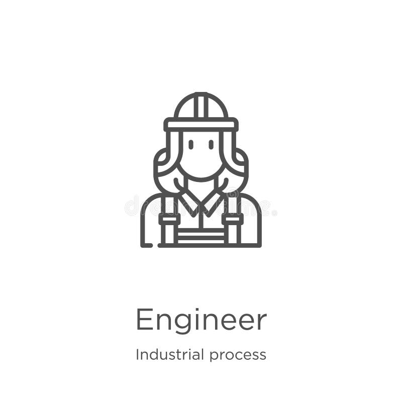 Engineer icon vector from industrial process collection. Thin line engineer outline icon vector illustration. Outline, thin line vector illustration