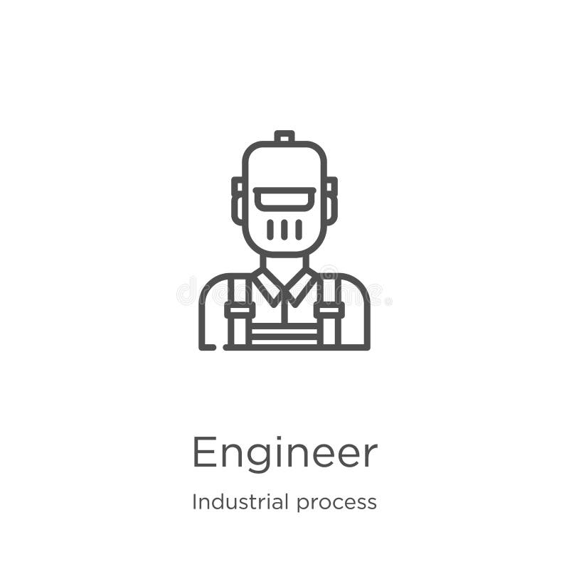 Engineer icon vector from industrial process collection. Thin line engineer outline icon vector illustration. Outline, thin line royalty free illustration