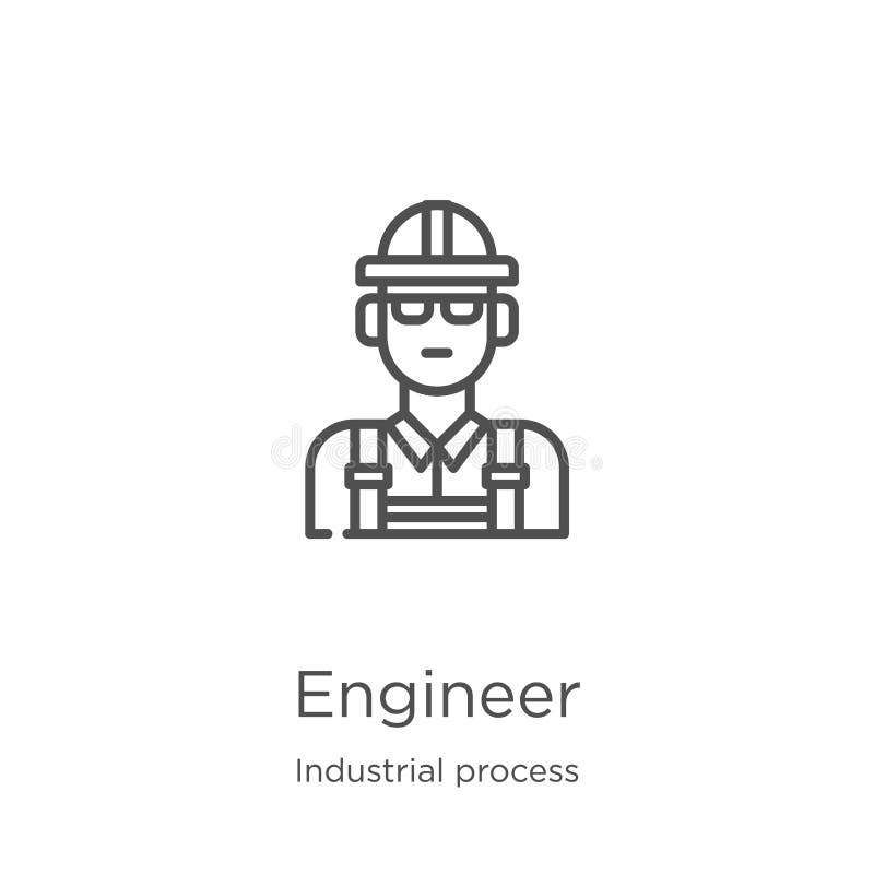 Engineer icon vector from industrial process collection. Thin line engineer outline icon vector illustration. Outline, thin line royalty free illustration