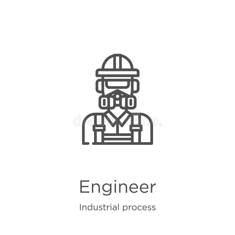 Engineer icon vector from industrial process collection. Thin line engineer outline icon vector illustration. Outline, thin line royalty free illustration
