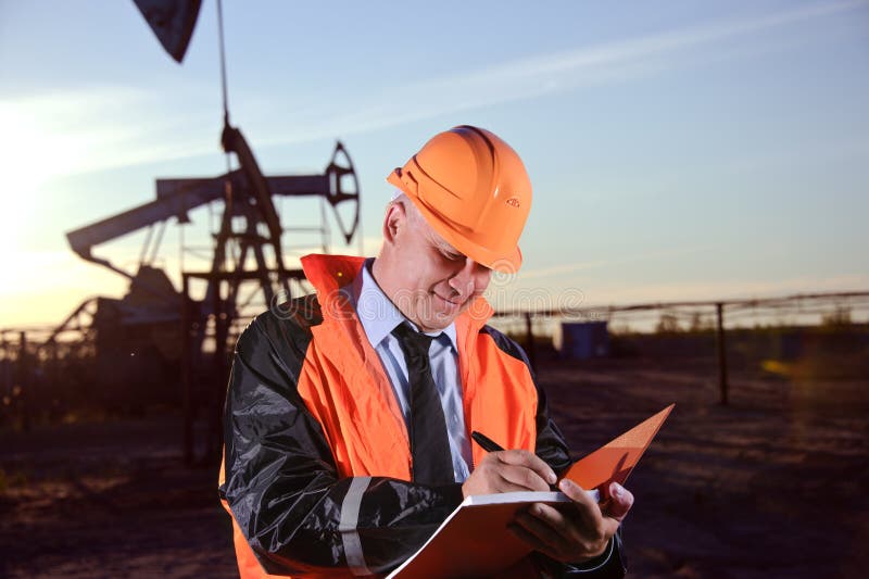 Engineer in an Oil field