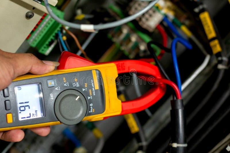 Clamp Meter To Measure an Electric Current Stock Image Image of