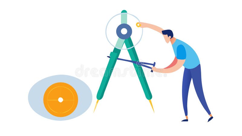 An illustration of an engineer or surveyor operating a theodolite or total station, signifying precision measurement and land development. This image is perfect for engineering firms, construction companies, or geological surveys, highlighting accuracy and professional fieldwork, vector design Generative AI. Theodolite logo vectors
