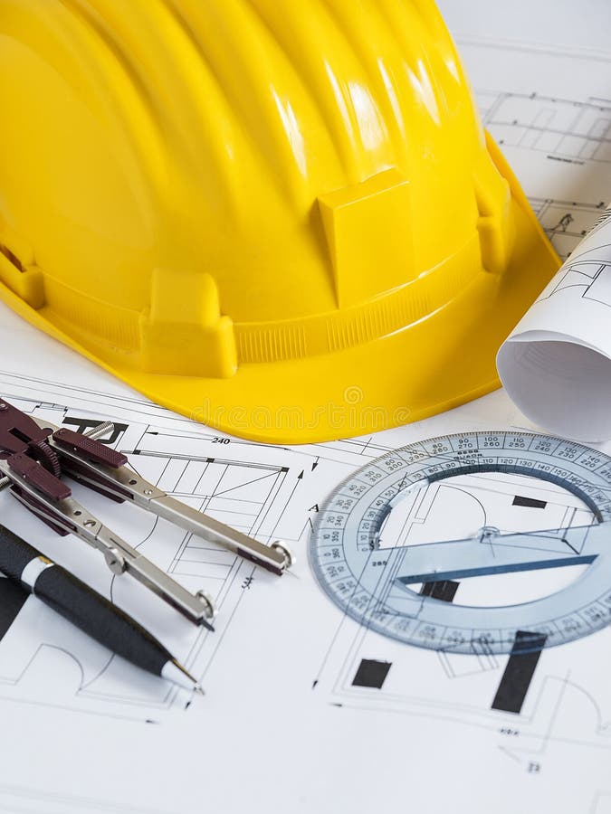 Engineer workplace stock photo