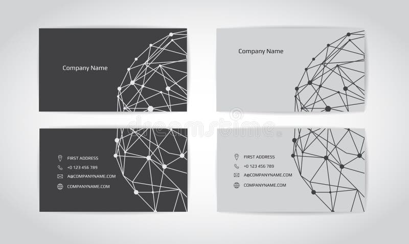Engineering business card. Engineering drawings. vector illustration. royalty free illustration