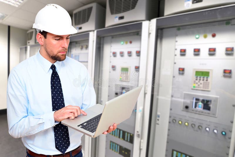 Engineering works high tech mechanical engineering stock image