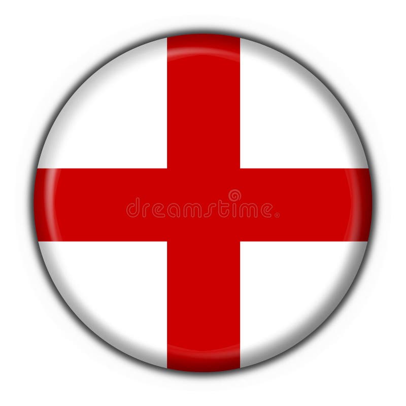 England Button Flag Round Shape Stock Illustration Illustration of