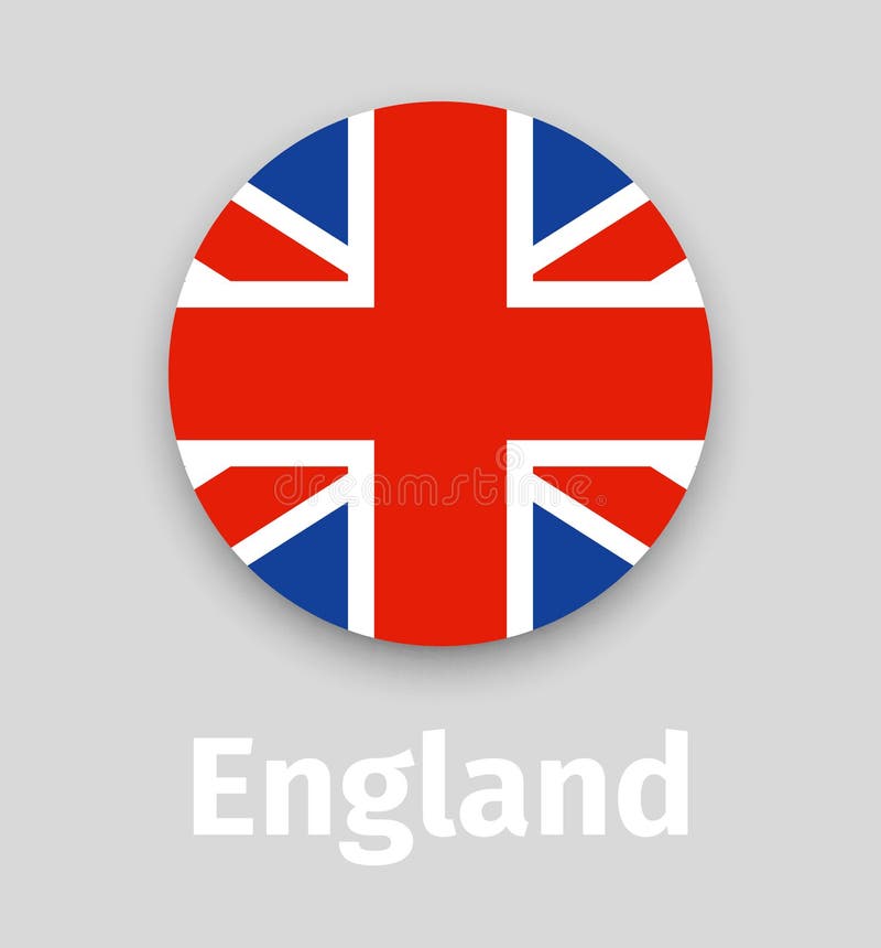 Download England Flag, Round Icon With Shadow Stock Vector ...