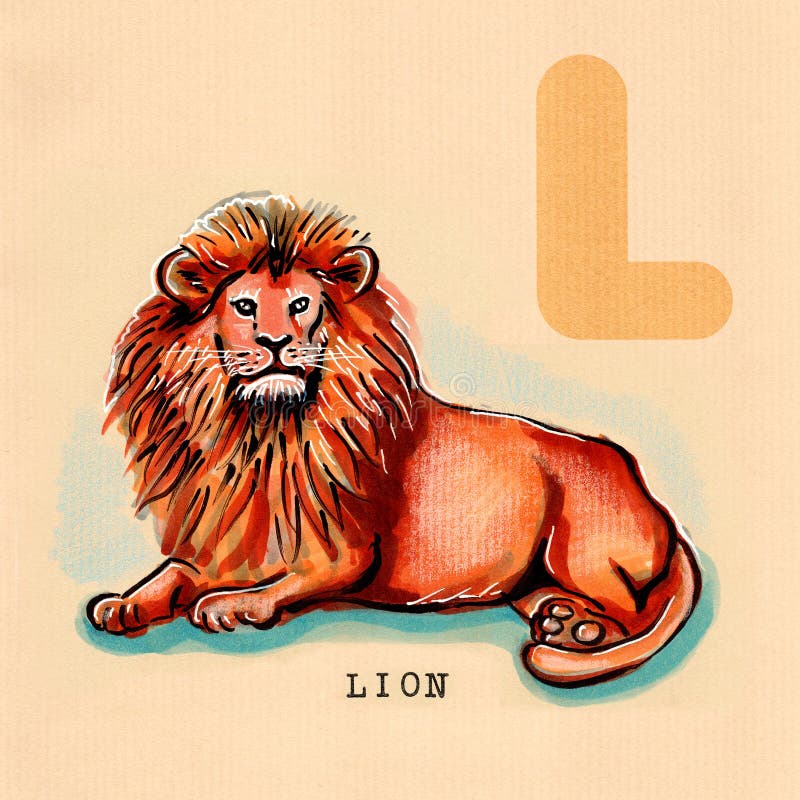 English alphabet , Lion