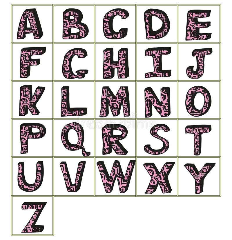 English Alphabet Vector Typography Design Background With Many Decorative Latin Letters Stock Vector Illustration Of Comic Decoration 169855807