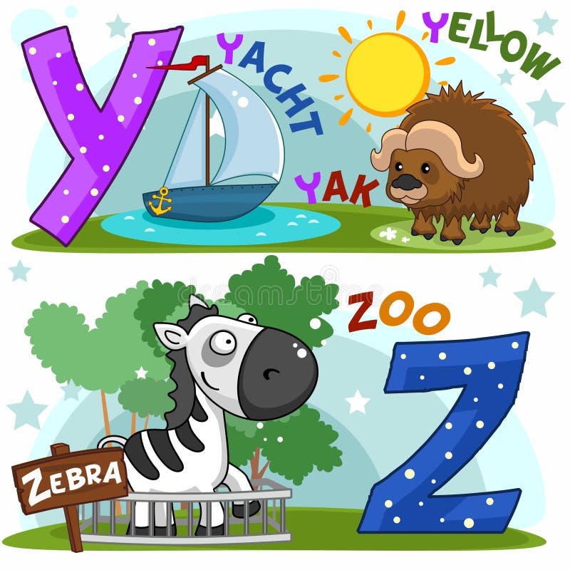 English alphabet Y Z