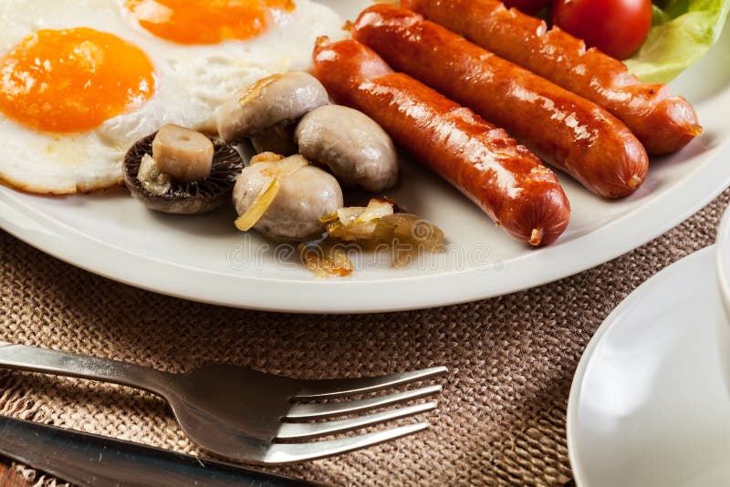 English Breakfast with Sausage Stock Photo Image of food, cooked 47519618