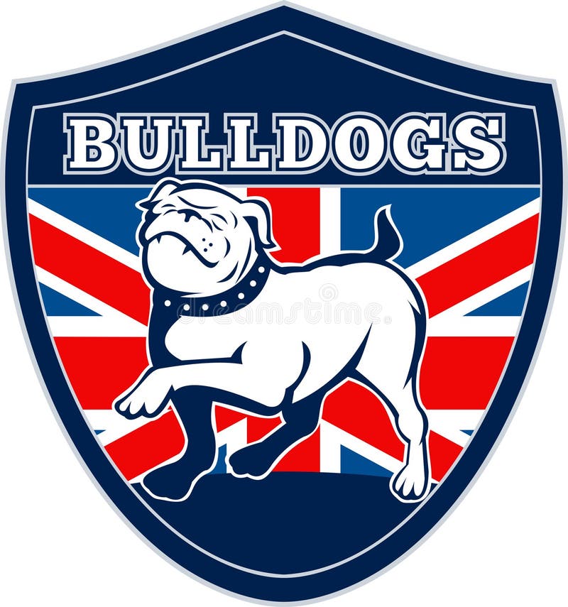 English bulldog British Flag