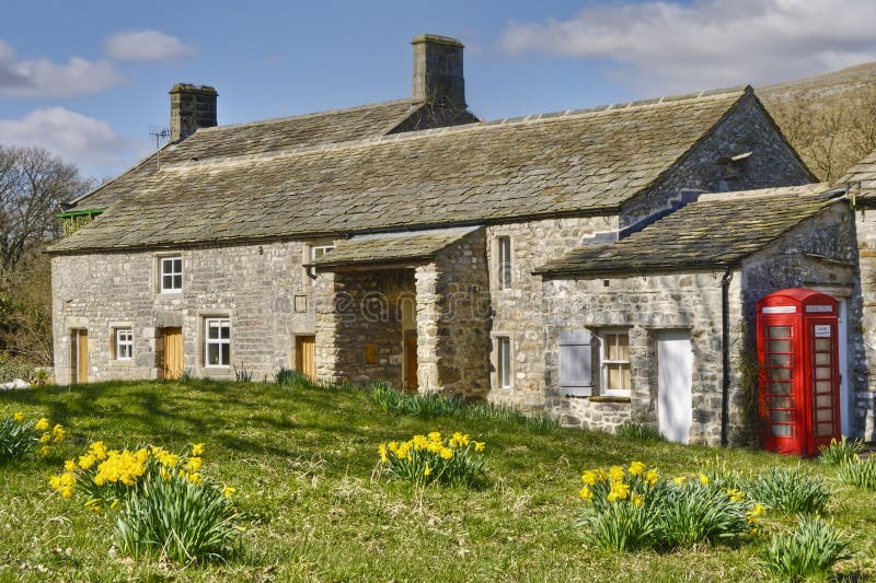 English cottage in countryside