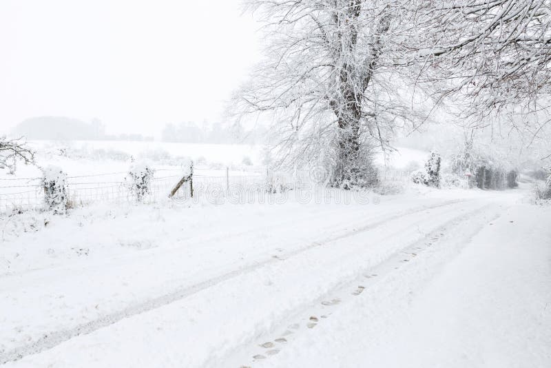 English countryside in winter