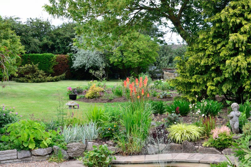 English Garden with plants stock photo. Image of green 41639414