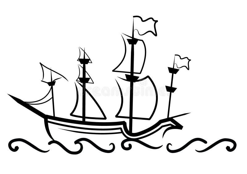 Big Shoes To Fill Silhouette Stock Illustration - Illustration of ... Simple Ship Silhouette
