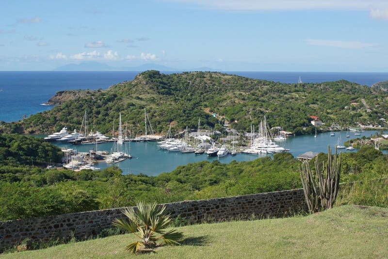 English Harbour and Nelsons Dockyard, Antigua and Barbuda, Carib stock photo English Harbour and Nelsons Dockyard, Antigua and Barbuda, Carib stock photo
