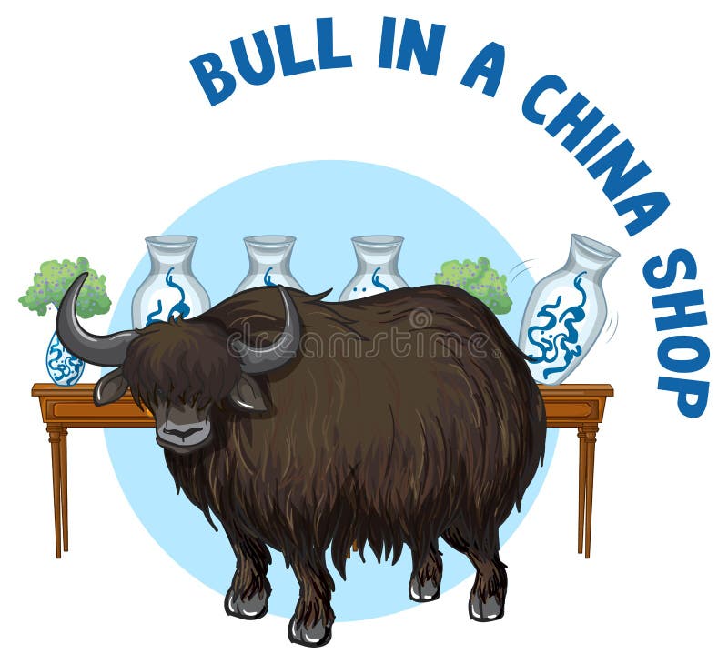 Bull China Shop Stock Illustrations – 28 Bull China Shop Stock  Illustrations, Vectors & Clipart - Dreamstime