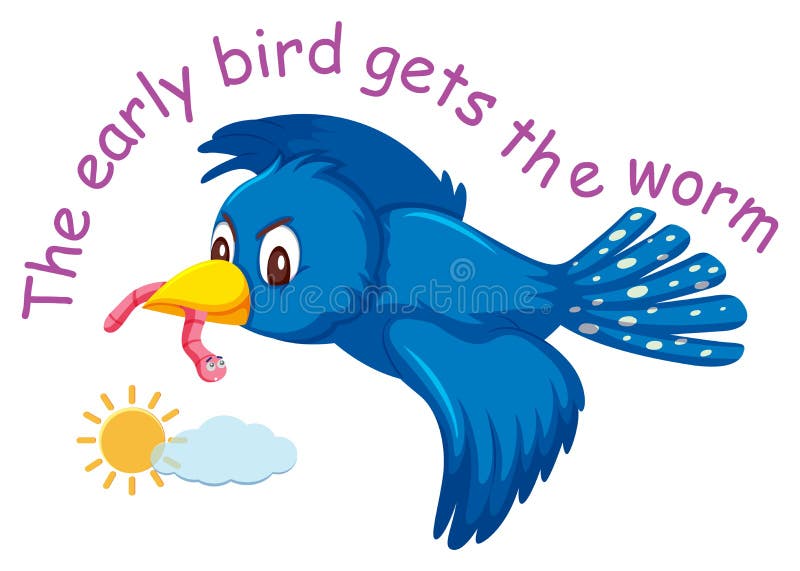 free clipart bird and worm