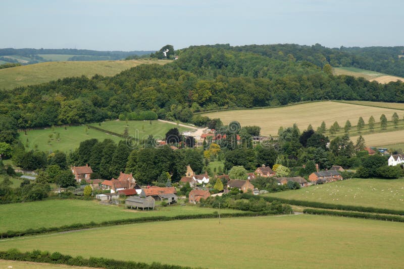 An English Landscape with Village in the Valley