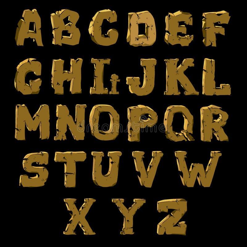 Stone alphabet stock vector. Illustration of game, halloween 112491203