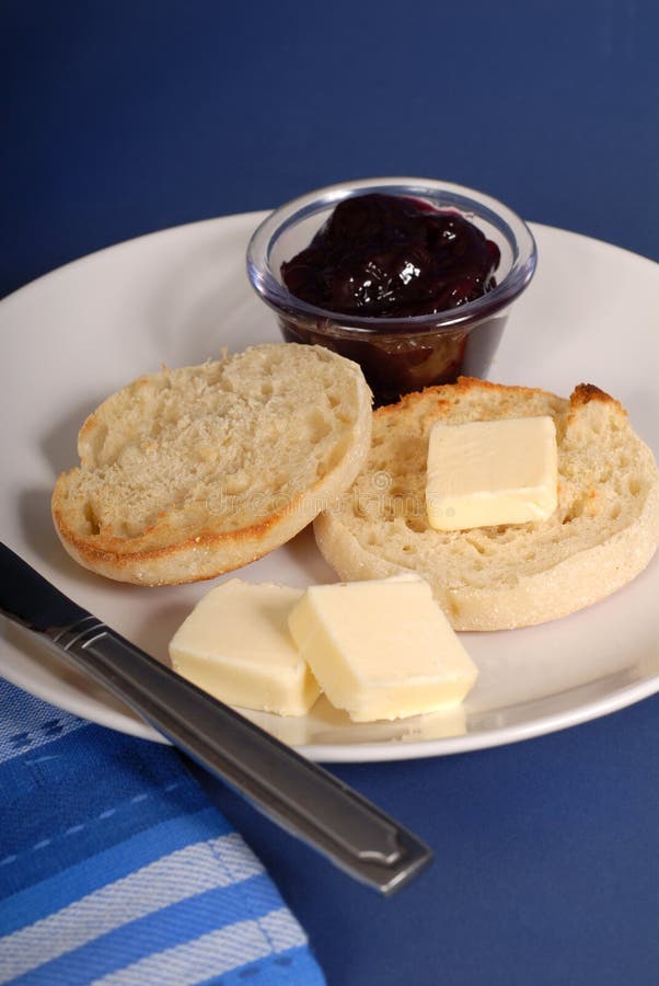 English Muffin With Jam Picture. Image 2292748