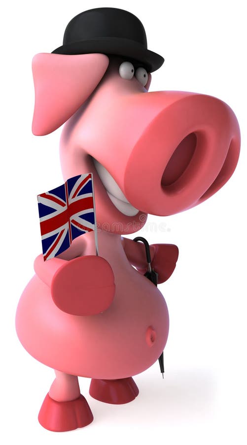 English pig stock illustration. Illustration of tail - 12600351
