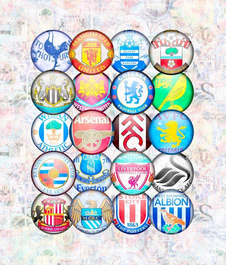 SOCCER: England Premier League crests 2012-13 infographic