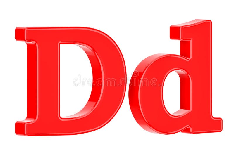 Letter D Big Red Dot Letters Stock Illustration 1588089118