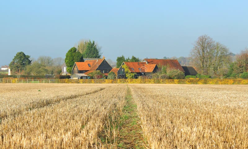 An English Rural Landscape in winter sunshine