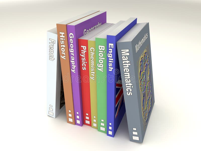 English school books line royalty free illustration