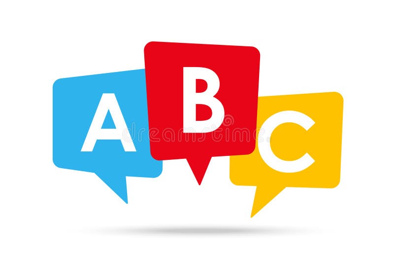 English school logo ABC icon royalty free illustration