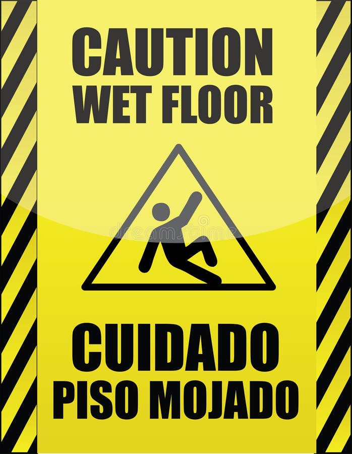 Wet Floor Sign Stock Illustrations 2 436 Wet Floor Sign Stock