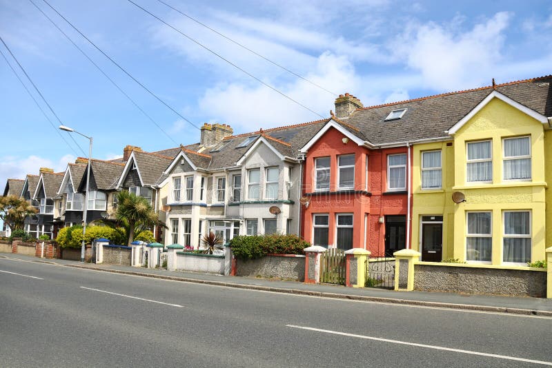 English Street Of Terraced House Stock Photo Image 54808070