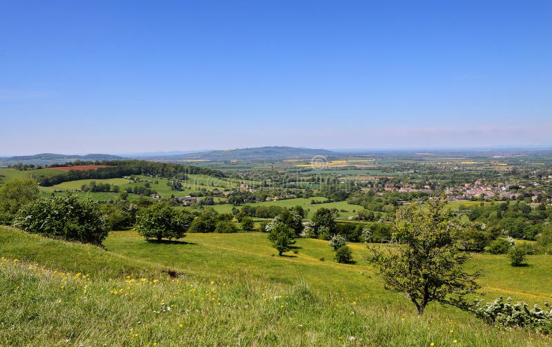 An English Summer Landscape in the Cotswolds