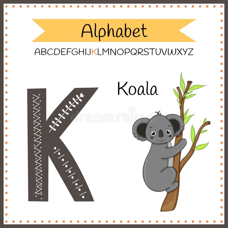 English Uppercase Alphabet Letters on a White Background. Letter K ...
