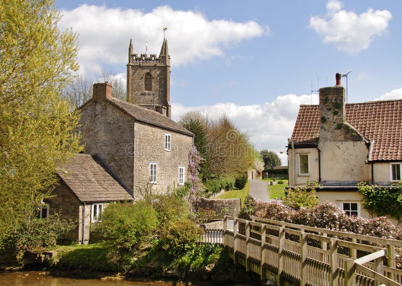 English Village with Church